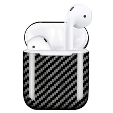 Пылезащитный чехол s для AirPods чехол Чехол из настоящего углеродного волокна чехол Ультратонкий протектор для Apple гарнитура для AirPods чехол