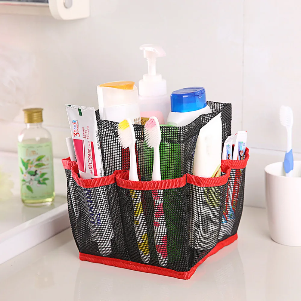 8 Basket Pockets multifunction Mesh Shower Caddy Tote Wash Bag Dorm