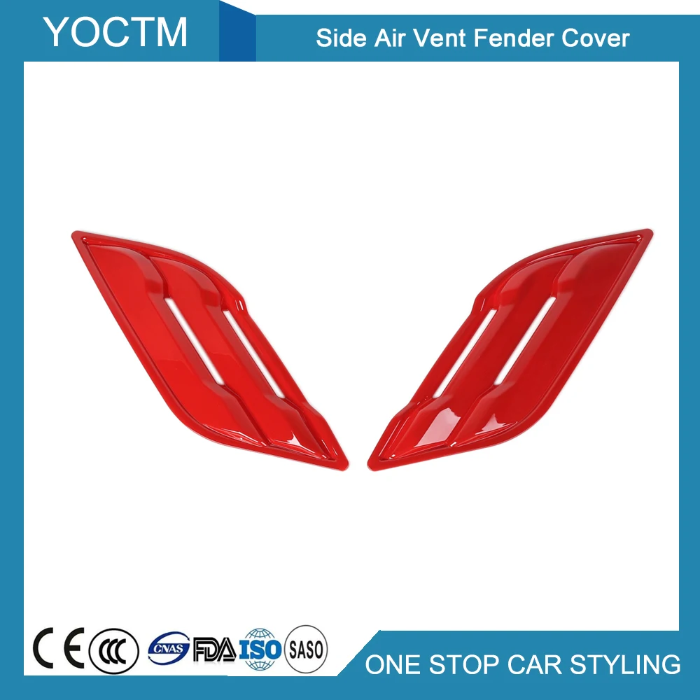 2PC Red/Silver Side Air Vent Fender Cover for Ford F150 2015+ Automotive Exterior Decoration Protection Accessories Car Styling 2PC Red/Silver Side Air Vent Fender Cover for Ford F150 2015+ Automotive Exterior Decoration Protection Accessories Car Styling