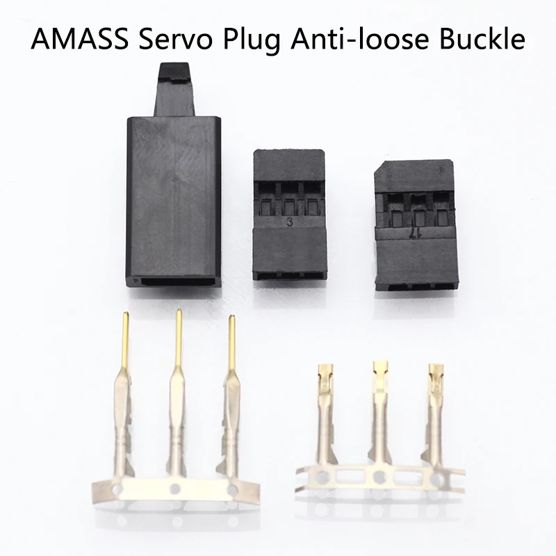 AMASS 10Sets AMASS JR Servo Plug Kit Gold Plated Anti loose Buckle Male