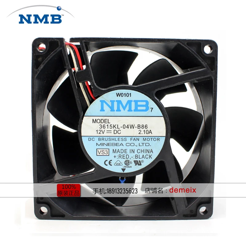 

NEW NMB-MAT NMB 3615KL-04W-B86 12V 2.10A 9238 FOR DELL ATX cooling fan