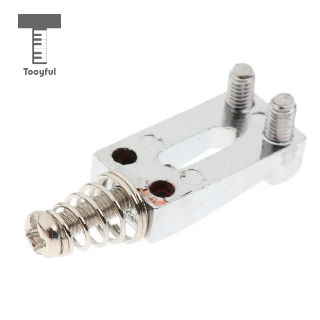 Tooyful 6Pcs Zinc Alloy Material Guitar Roller Bridge Saddles Nut Silver Strat Tremolo Trem Bridge for Acoustic Guitar