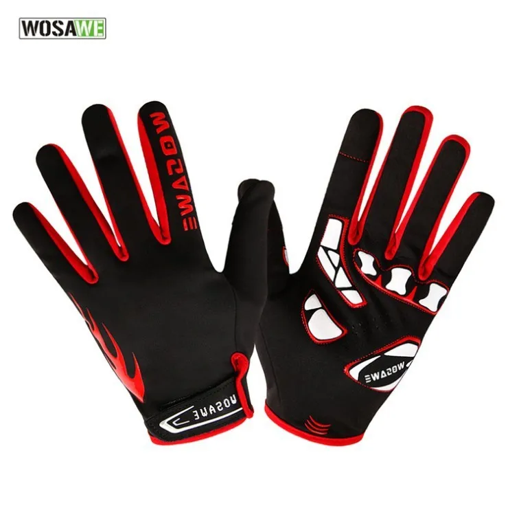 

WOSAWE Autumn And Winter Catch Velvet Riding Glove Bicycle Can Touch Screen Glove Keep Warm Non-slip Glove BST-013