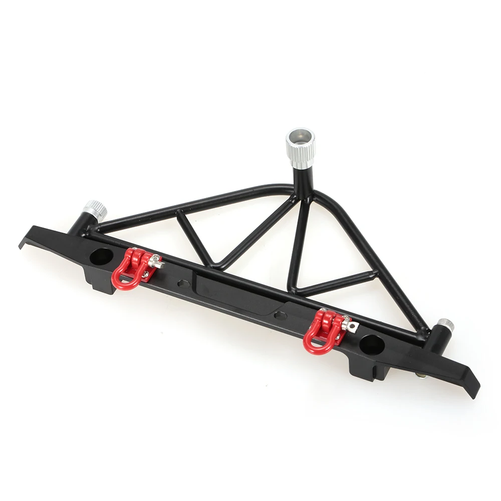 

Metal Rear Bumper Bull Bar with LED Headlights Winch Mount Seat for 1/10 AXIAL SCX10 RC Rock Crawler