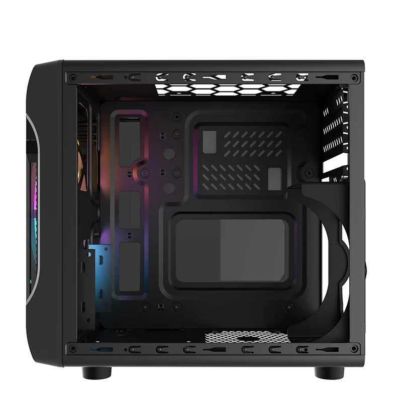 290*205*280 мм мини Модные прозрачные PC Gamer компьютерный корпус вертикальный рабочий