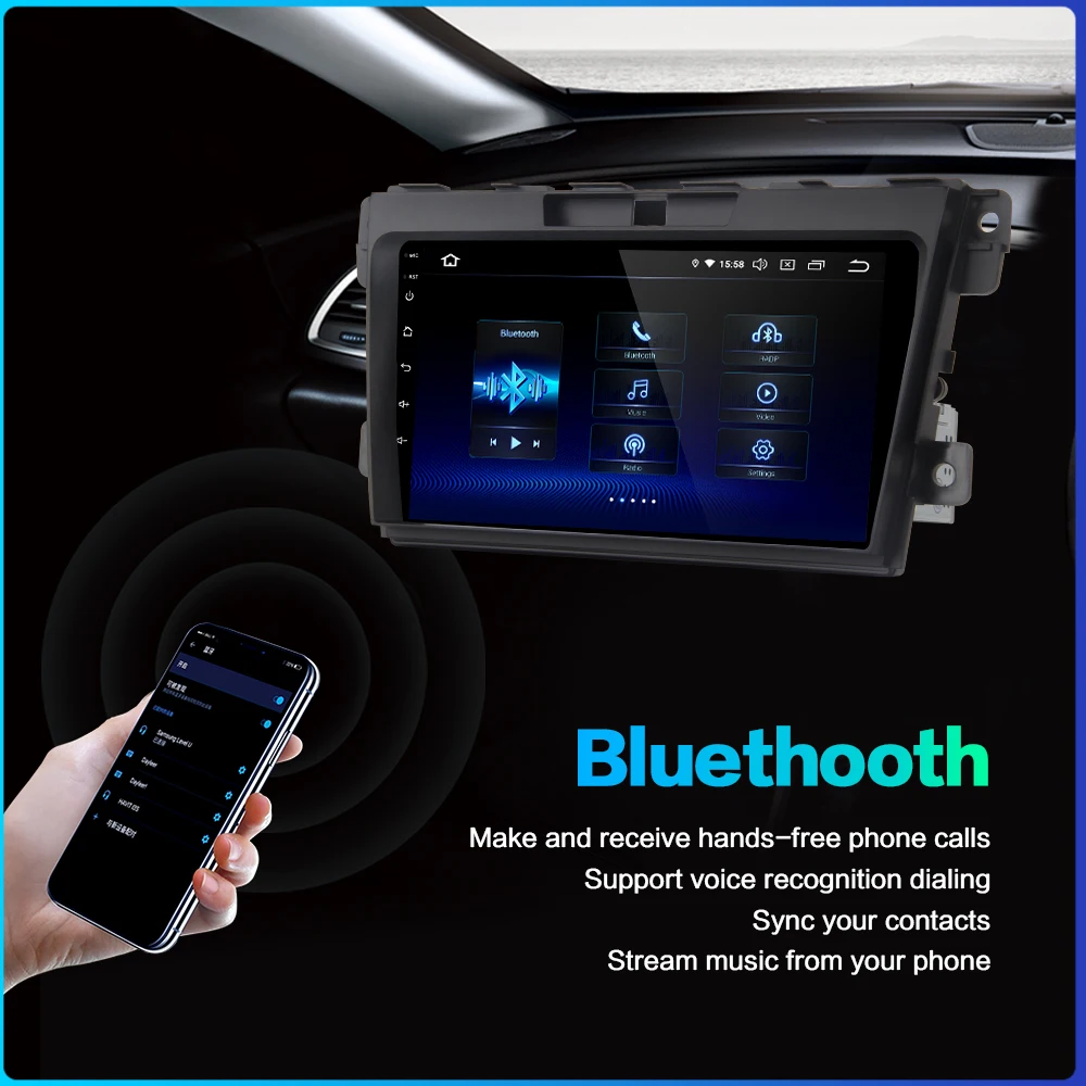 Dasaita 9 "IPS Авторадио 1 Din Android 10 0 для Mazda CX 7 2008 2009 2010 2011 2012 2013 2014 2015 GPS 1080p видео стерео