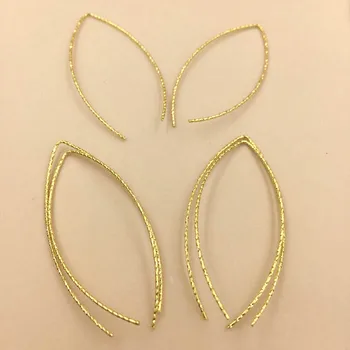 

20x44mm Metal Geometric Designs Wired Open Ear Wire Clip Hooks Earring Supplies DIY Jewelry Findings Components Multi-color