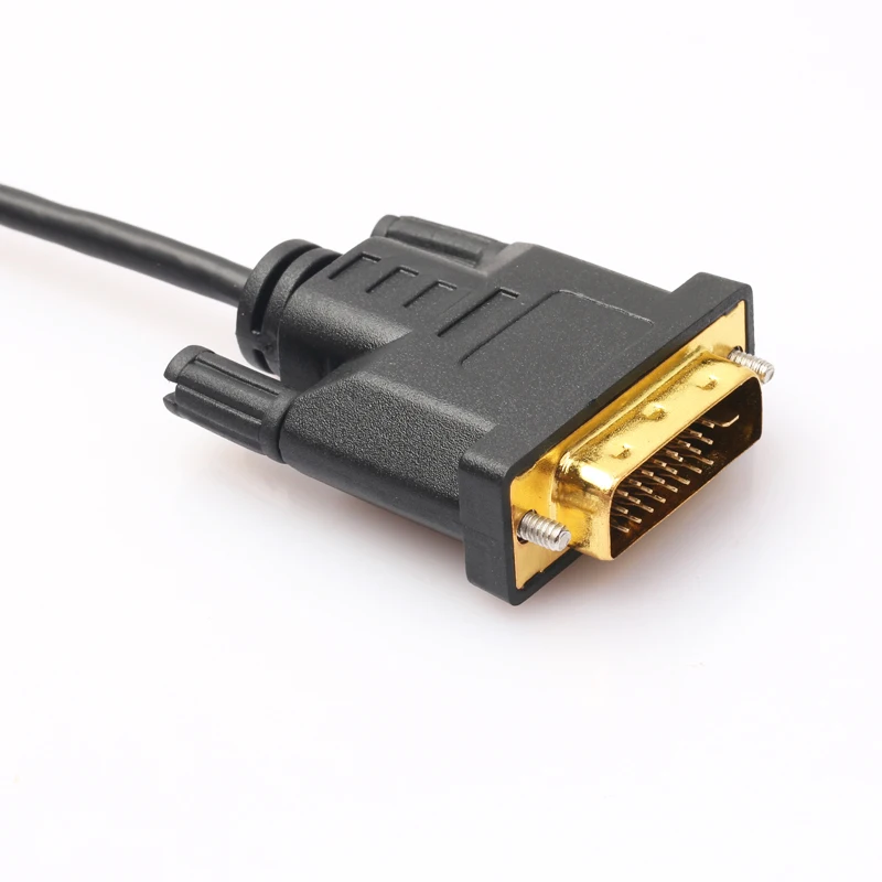 Позолоченные Slim HDMI штекерным DVI-D(24+ 1Pin) мужской кабель Single Link 1 м 1,8 м 3 м 5 м для ЖК-дисплей DVD HDTV