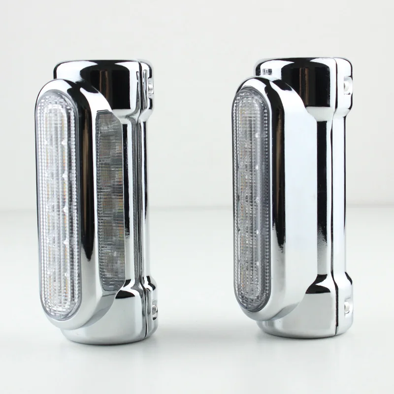 2 Chrome Highway bar Lights Switch Back Driving Light For Davidson