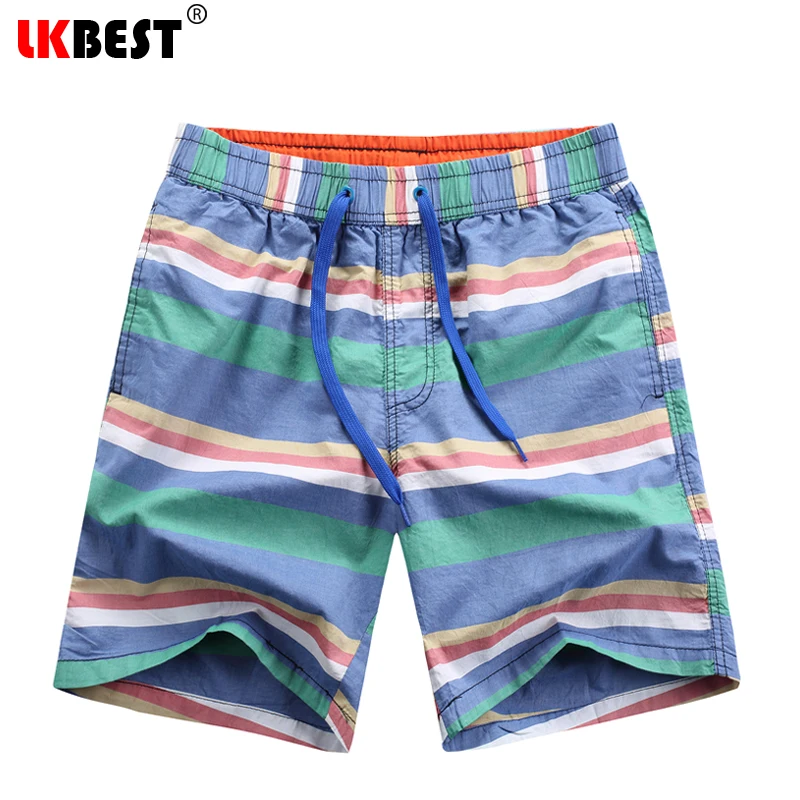 LKBEST Brand Board Shorts Men Cotton Swimwear Man Bermudas Trunks Baggy