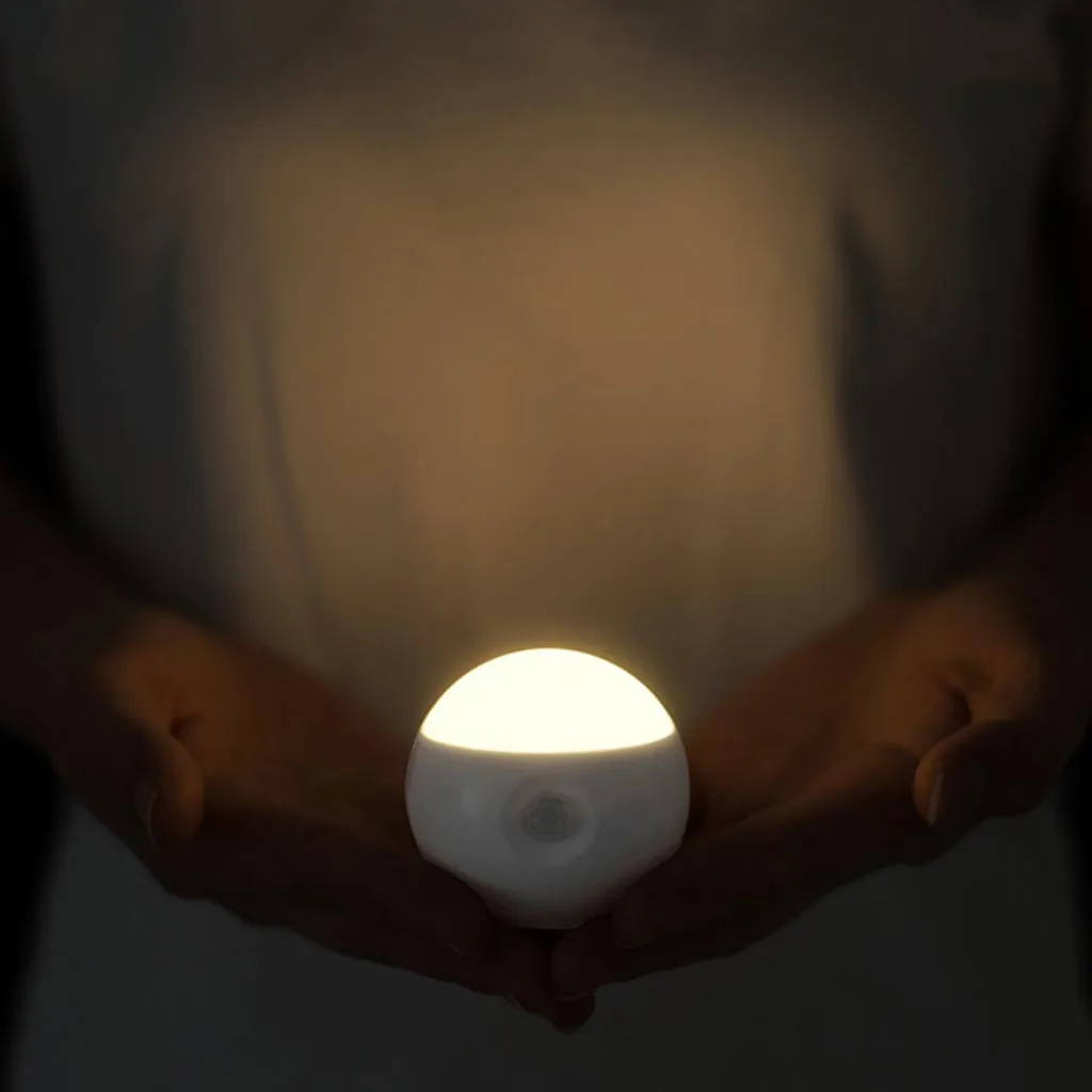 

USB Night Light Corridor Bathroom Bedroom Intelligent Body Sensor Bedside Lamp Lights Battery with Remote for Indoor MAR6