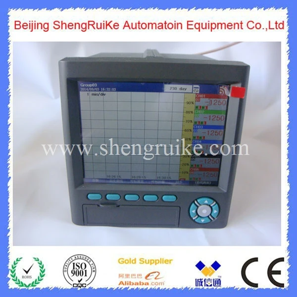 English Menu 4 Channel Paperless Recorder Universal Input 220VAC