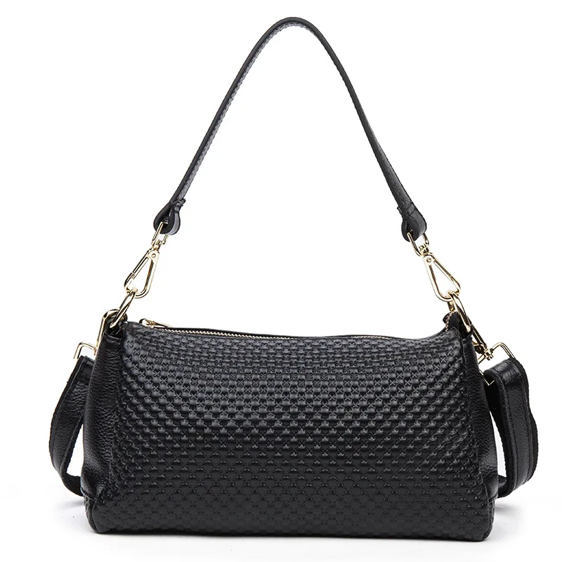 

High Quality First layer cowhide women messenger bag 100% genuine leather ladies shoulder bags Dot Pattern Tote Crossbody Bag