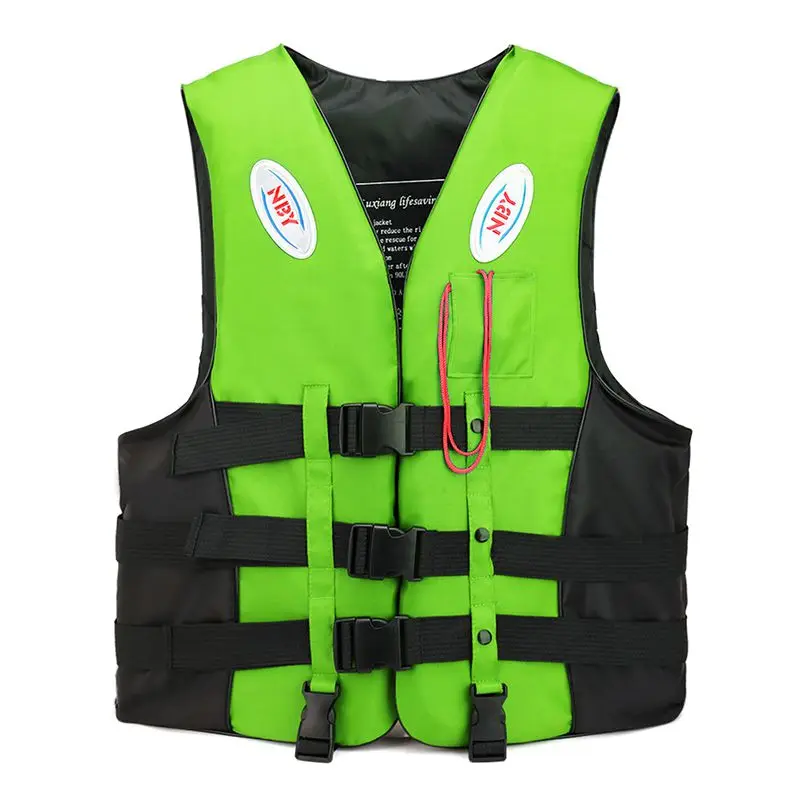 Профессиональный спасательный жилет для детей и взрослых, отражающий Регулируемый жилет, куртка с ремень со свистком для плавания - Цвет: L