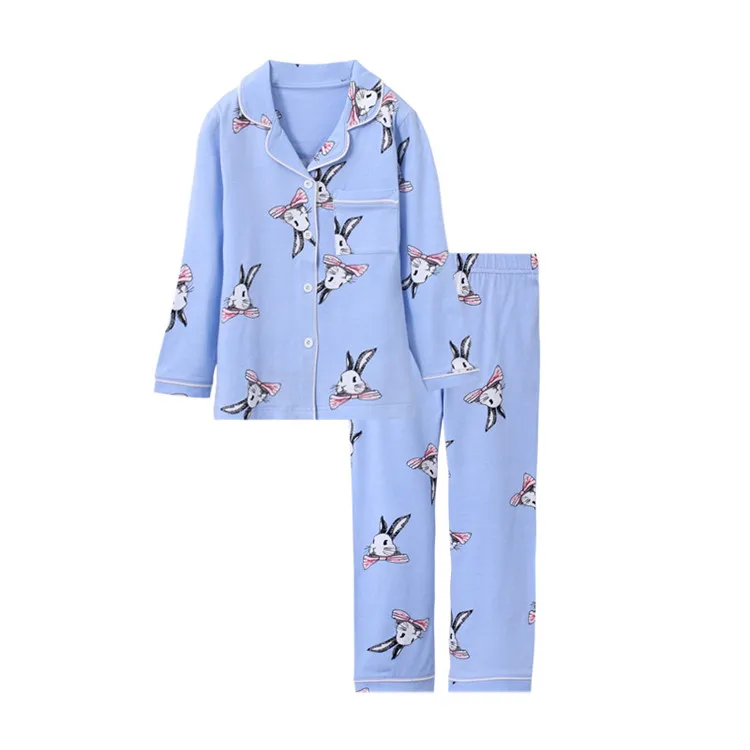 Kids pajamas sleepwear kids clothing sets children pink blue pijamas 010