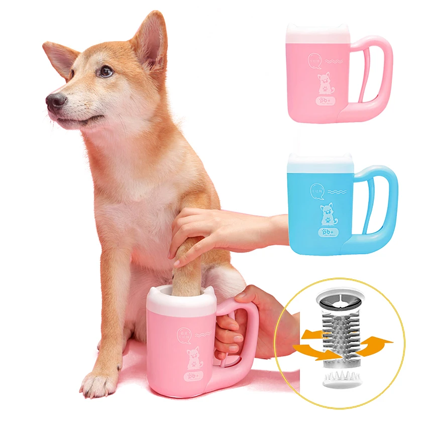Paw Plunger For Small Medium Dogs Soft Silicone Pet Feet Washer Portable Pet Dog Dirty Paw Cleaning Cup Muddy Cat Grooming HD025
