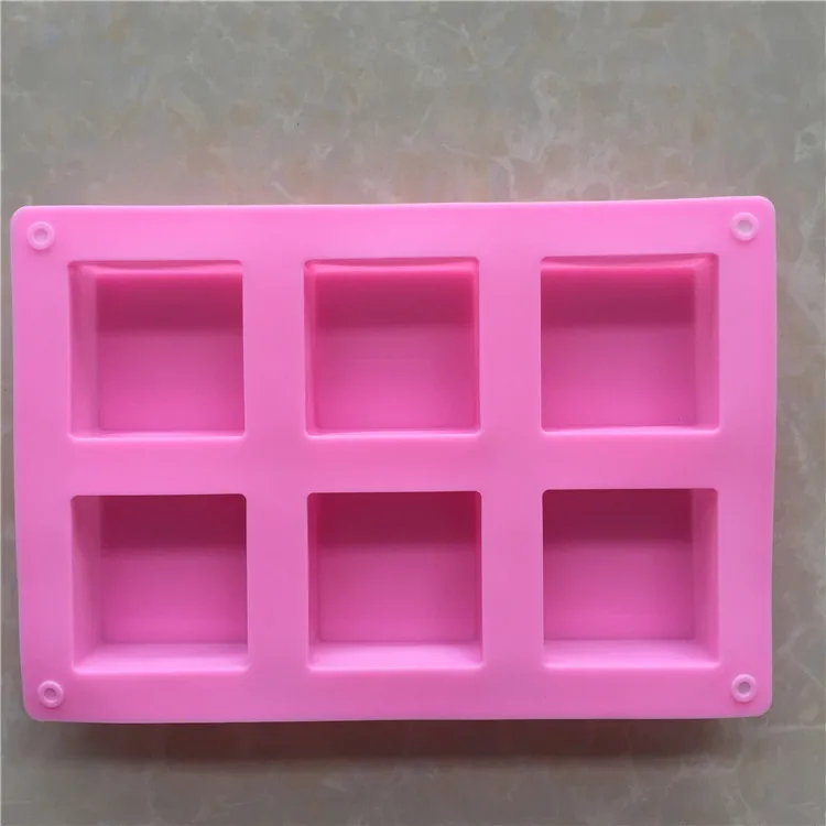 Spot wholesale 6 company square silica cake mould hand soap mold single die 5 * 5 * 2.5 cm