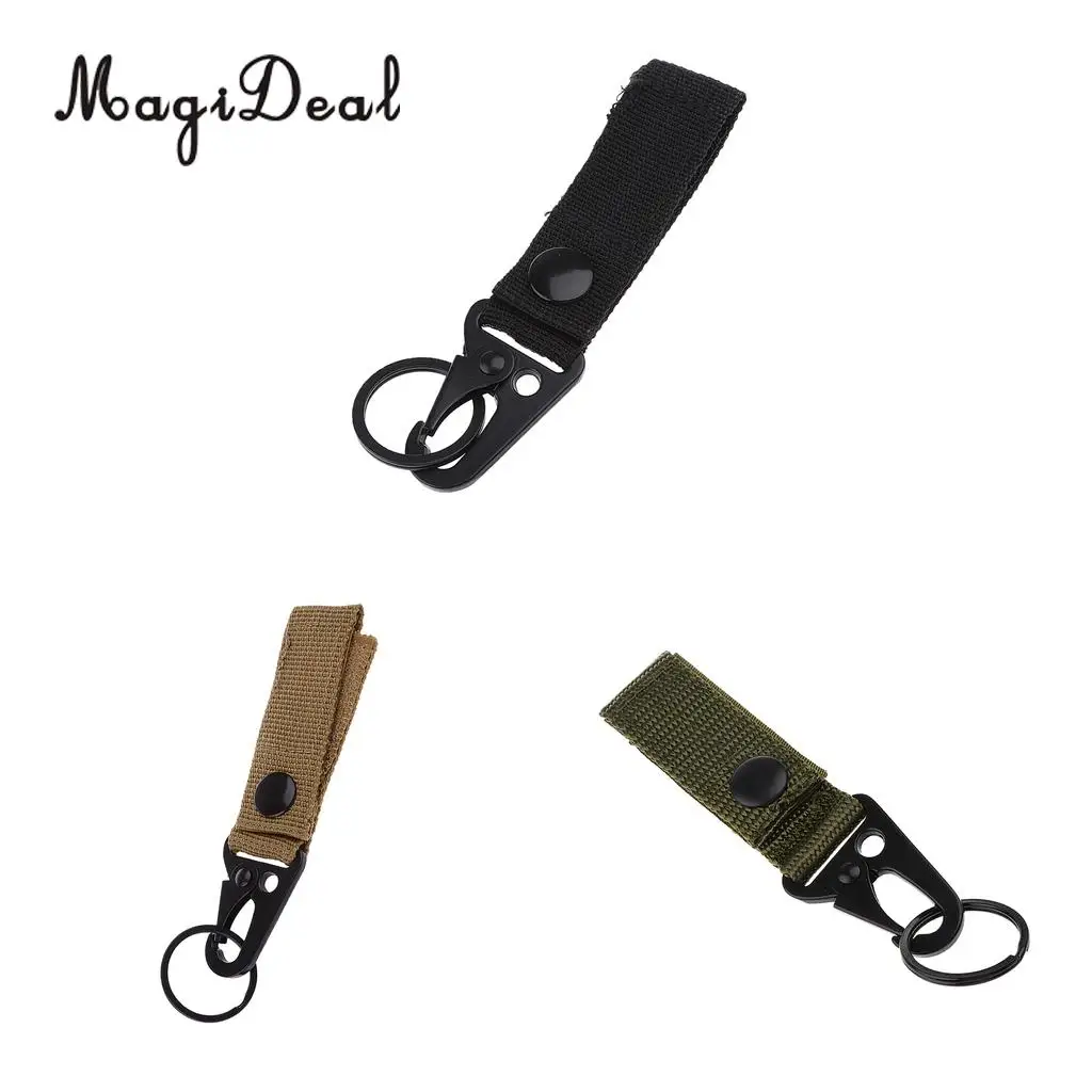 Tactical Molle Nylon Webbing Strap Buckle Backpack Attachment Clip Keychain Belt Hanging Tool Camping Hiking Travel