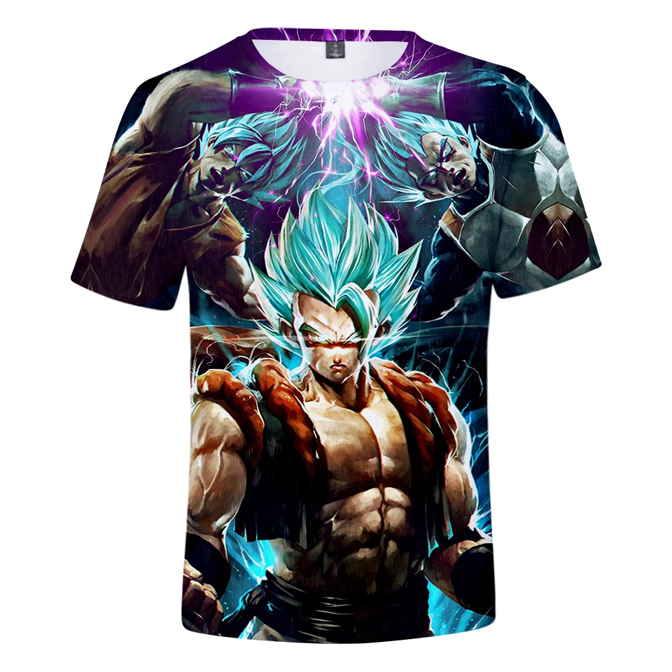 

Super Saiyan 3D t shirt Anime Dragon Ball Z Goku Summer Fashion Tee Tops Master Roshi Print Clothes Cartoon 2018 New T-shirt