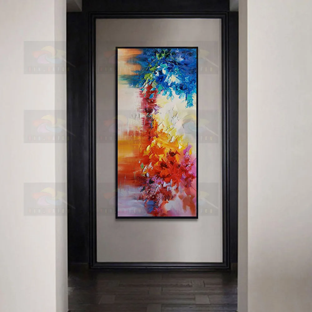 hand-painted Landscape oil painting modern living room decorative painting 100% best Knife painting original  directly from artis YS1-002 (5)