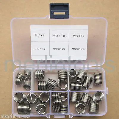 

30pcs coil Stainless Steel Thread Repair Insert Assortment Kit M10 M12