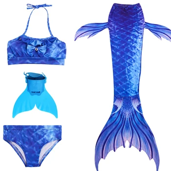 

Top quality Summer 3pcs/set Girl Swim suite Baby Kids Princess Mermaid Dresses Children tail swim wear Bikini Set Colorful