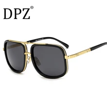 DPZ Brand Design los hombres de lentes de protección UV400 gafas de sol Mujeres steampunk retro cuadrado de Alta calidad de marcas de Lujo con la caja