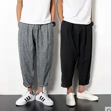 M-XXXL! Новая мужская одежда, модные свободные летние штаны с широкими штанинами, штаны-шаровары, костюмы певицы