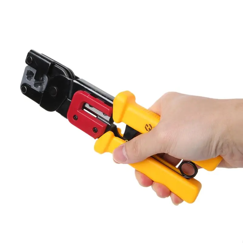 

Network RJ45 RJ11 RJ12 RJ22 6P 8P Crimping Wire Cable Plier Crimper Cutter Drilling Multifunction Tool