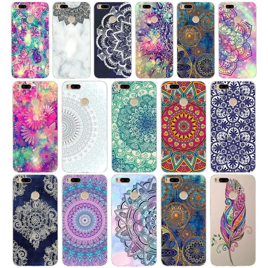 

54G mandala pattern For Xiaomi Mi A1 Case Fundas Coque Case mi 5x Cover Soft Silicone TPU Bags Shell