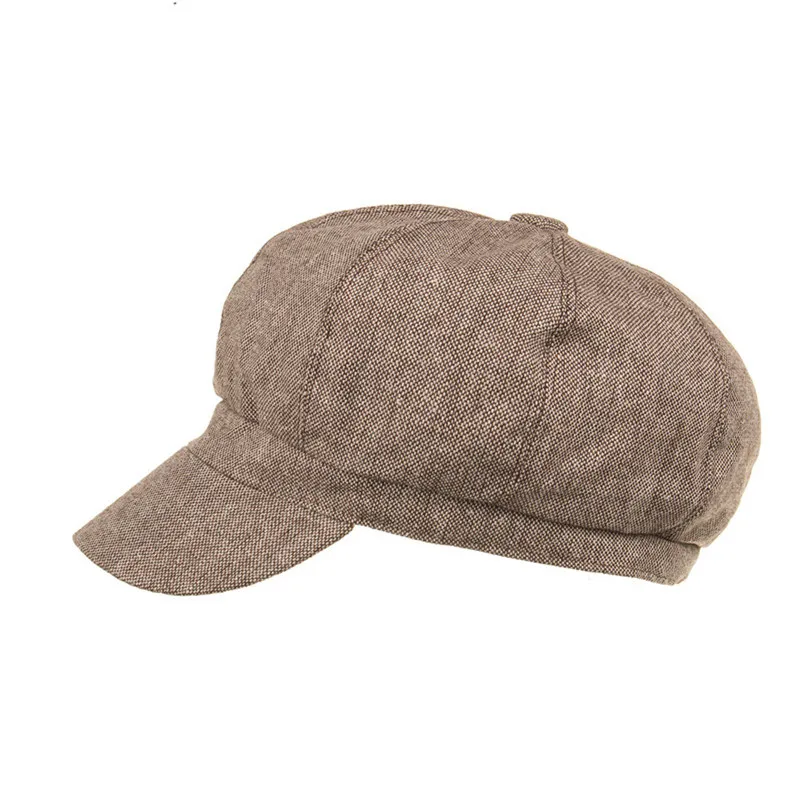 SILOQIN Женская кепка Новая Стильная хлопковая ткань кепка газетчика Mujer Gorras Planas простая восьмиугольная шляпа бренды Sombrero плоская кепка
