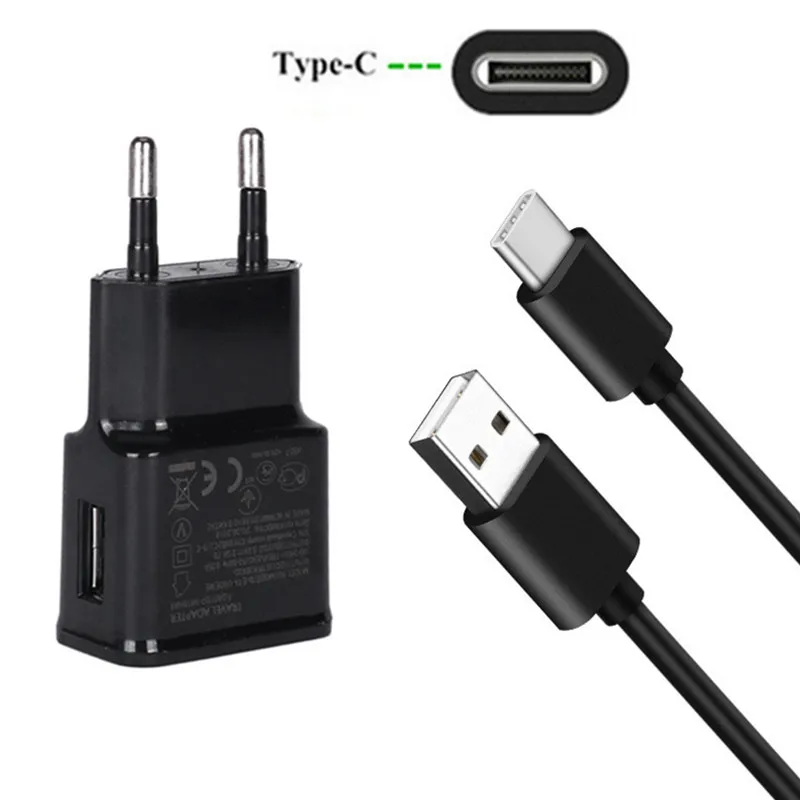 

Type C usb data Charge Cable & EU Plug Charger adapter For Xperia XZ2 XZ1 1 10 L3 L2 L1 XA2 Ultra MOTO One Power LG G6 G7 Thinq