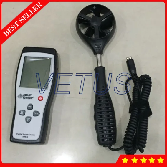 

AS836 Digital Wind speed measuring device with wind speed meter wind direction45m/s relative temperature