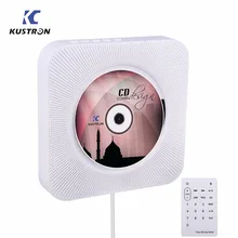 KUSTRON Wall Mountable CD Player Bluetooth HiFi CD Music Player with Remote Control FM Radio USB