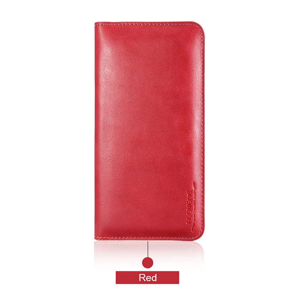 Floveme Case Универсальный Пояса из натуральной кожи кошелек для iPhone X 7 8 6 6s Plus для Samsung Galaxy Note 8 S8 Plus S7 S6 Edge сумка для телефона - Цвет: Red
