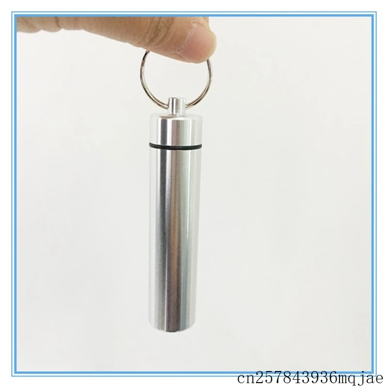 

100pcs Pocket Toothpick Holder Toothpick Boxes with Keychain Aluminum Alloy Case Keychain for Traveling