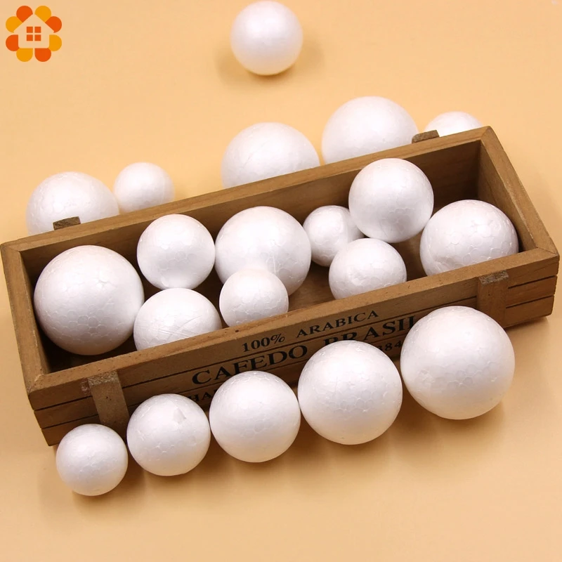 

10PCS 30-50MM DIY White Foam Ball Modelling Polystyrene Styrofoam Ball DIY Craft Supplies Kids Gift Christmas Party Decorations