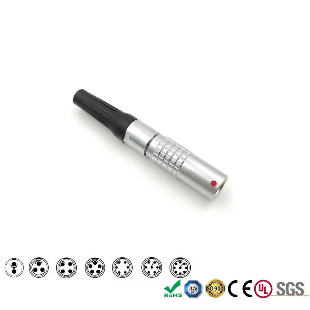 

LEMO PHG 0B 2 3 4 5 6 7 9 Pin Female Socket Receptacle Solder Metal Circular Push-pull Self-locking Connector