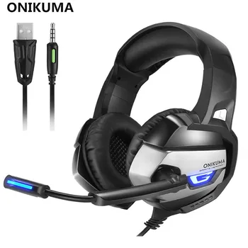 

ONIKUMA K5 3.5mm Gaming Headphones Best casque Earphone Headset with Mic LED Light for Laptop Tablet / PS4 / New Xbox One