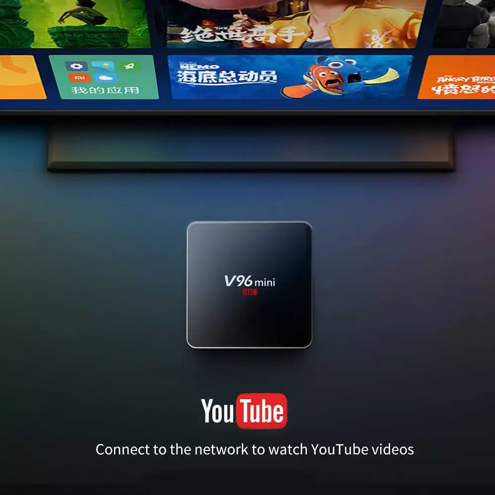 Vmade Android 7 1 OS оригинальный V96 Мини ТВ бокс H.265/HEVC Allwinner H3 поддерживает YouTube Bluetooth IP tv