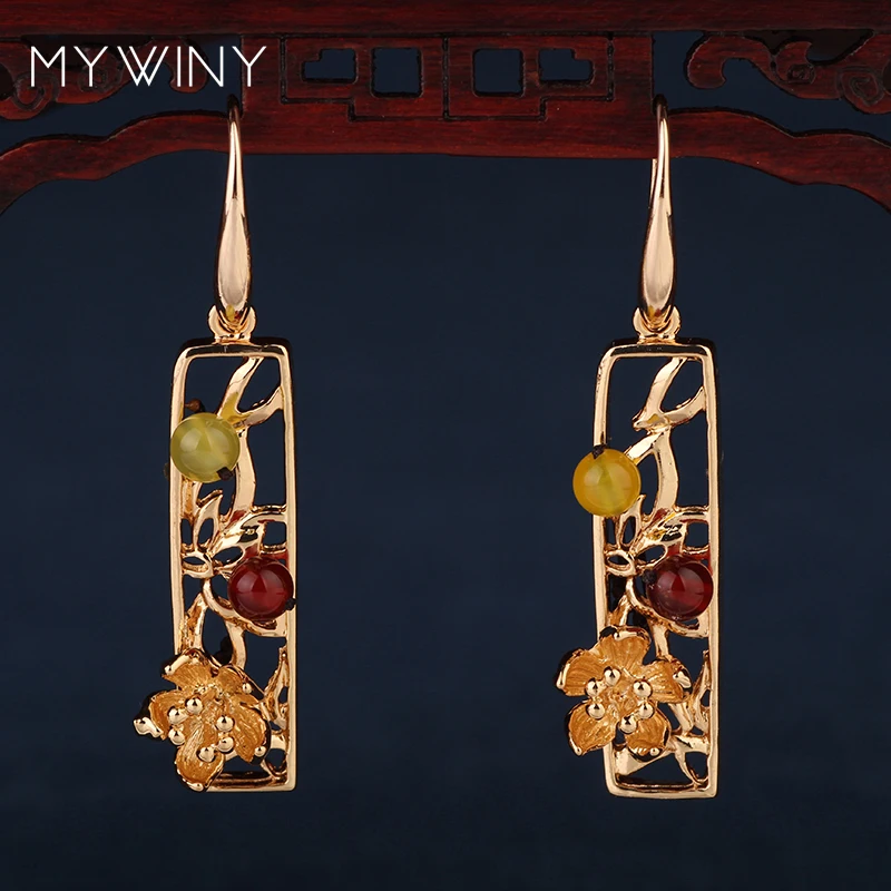 MYWINY модные ювелирные изделия из меди и ракушки серьги crujiente ручной работы