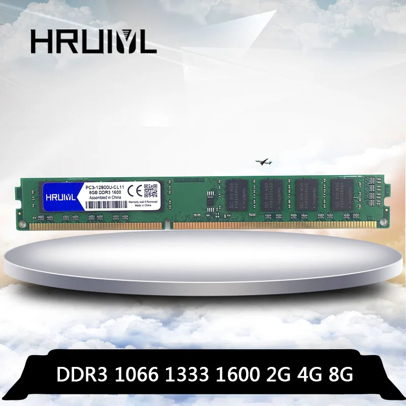 HRUIYL оперативная память DDR3 4 ГБ 8 2 1066 МГц 1333 1600 стандартная десктопная Память DIMM 4G 8G