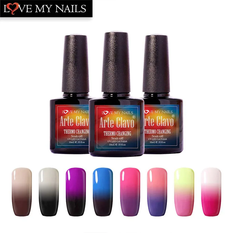 

Hot Sale Arte Clavo Any One Color Temperature Change Nail Gel Polish On Sale Nail Polish Wholesale Soak Off Varnish