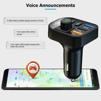 

Y9 MP3 Player Bluetooth FM Transmitter Handsfree 3.1A Fast Charging Support U Disk