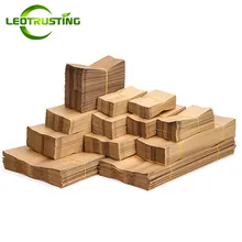 Leotrusting 100 pcs/paquet blanc/Kraft papier côté goussets sac alimentaire Snack thé emballage sac ouvert Top thermoscellage poches de stockage
