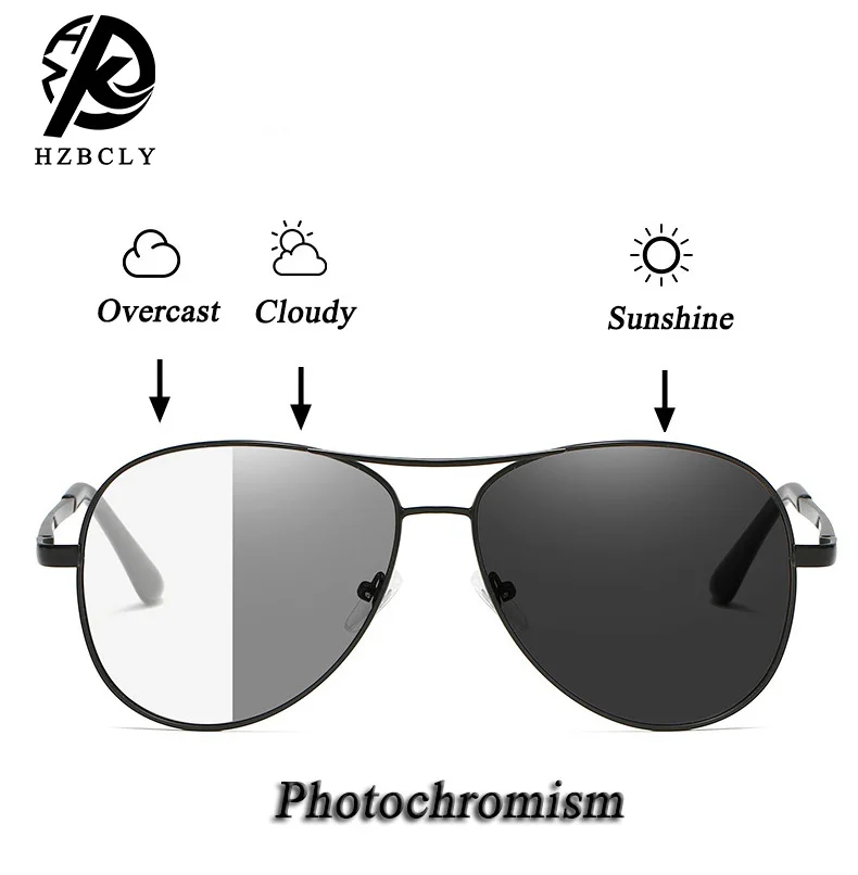 

Men Polarized Photochromism Sunglasses UV400 Protection Fishing Cycling Driving Eyewear Sports Change Color Glasses