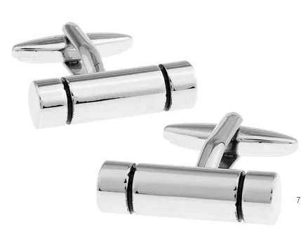 

Мужские Подарочные модные запонки оптом и в розницу серебристый медный материал модный цилиндрический дизайн