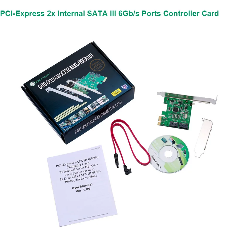 Riser card для PCI-e с 2 SATA 3,0 порт/SATA III 6 ГБ/сек./Marvell 88SE9120 чипсет с низкий кронштейн для улучшения компьютера