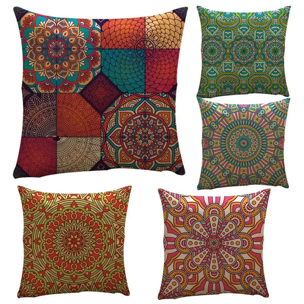 Buy Throw Pillow Case Bohemia Style Cushion Pillow Cover Cotton Linen