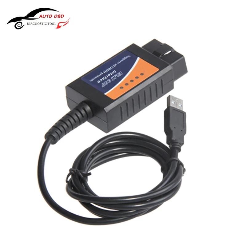 ELM327 usb V1.5 OBD 2 ELM 327 USB интерфейс CAN-BUS сканер диагностический инструмент считыватель кодов поддержка OBD-II протоколов диагностический инструмент